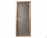 Дверь для сауны DoorWood &quot;Сумерки&quot; 190х70 (графит , коробка хвоя)